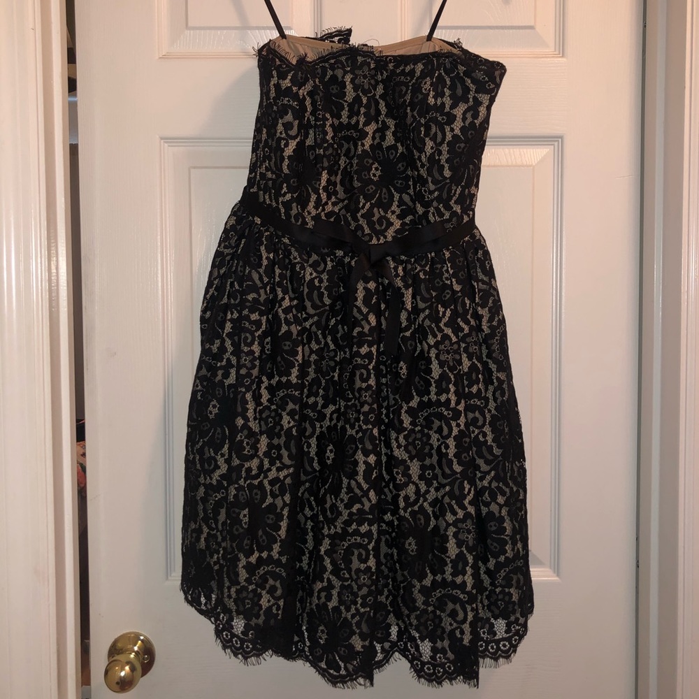 Neiman Marcus/Target Black Lace Strapless Dress